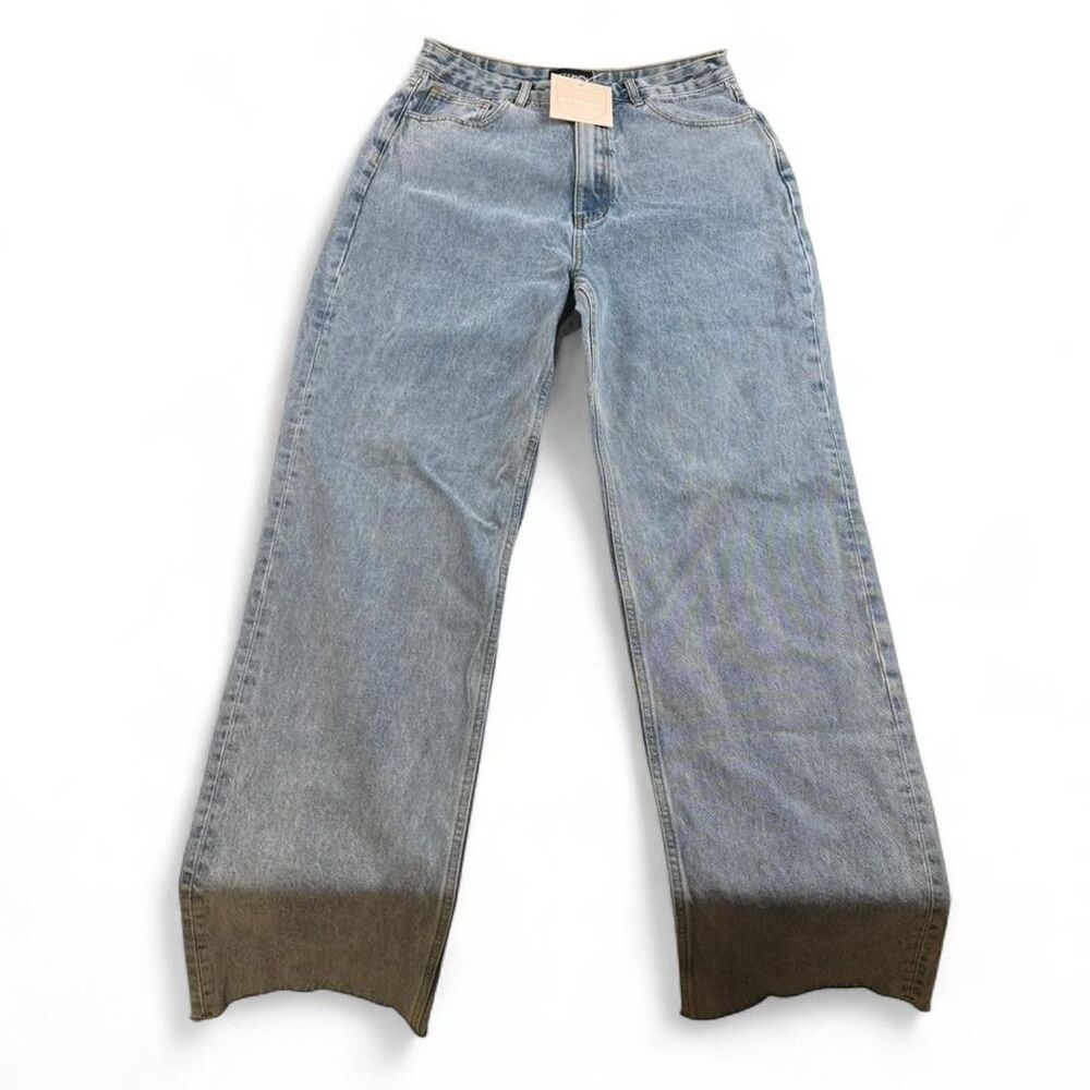 Kittenish Women’s 30 NWT High Rise Wide Leg Jeans Light Wash Denim Pants